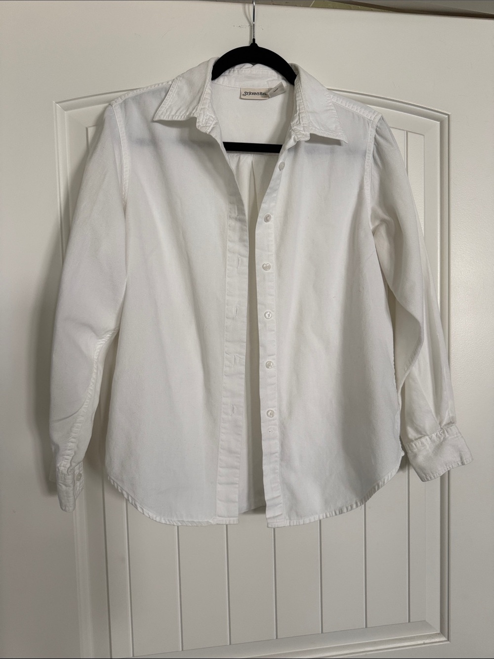 St. John's Bay White Long-Sleeve Button Shirt